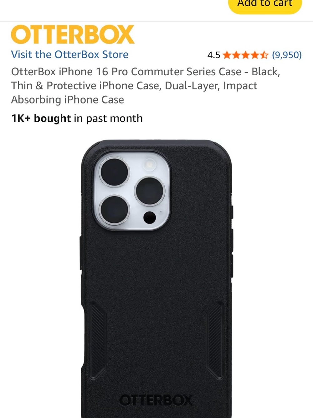 Otterbox iPhone 16 pro commmuter case